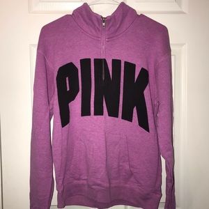 PINK Quarter Zip Crewneck Size Small